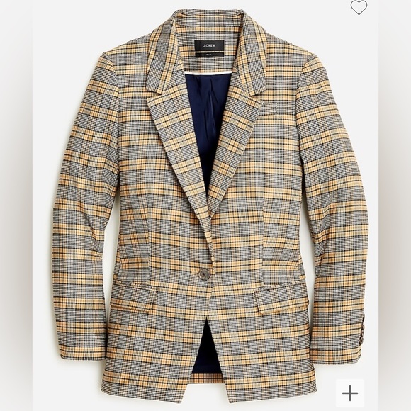 J. Crew Jackets & Blazers - NEW J Crew Willa Blazer in Italian Drapey Plaid Wool Blend !!!